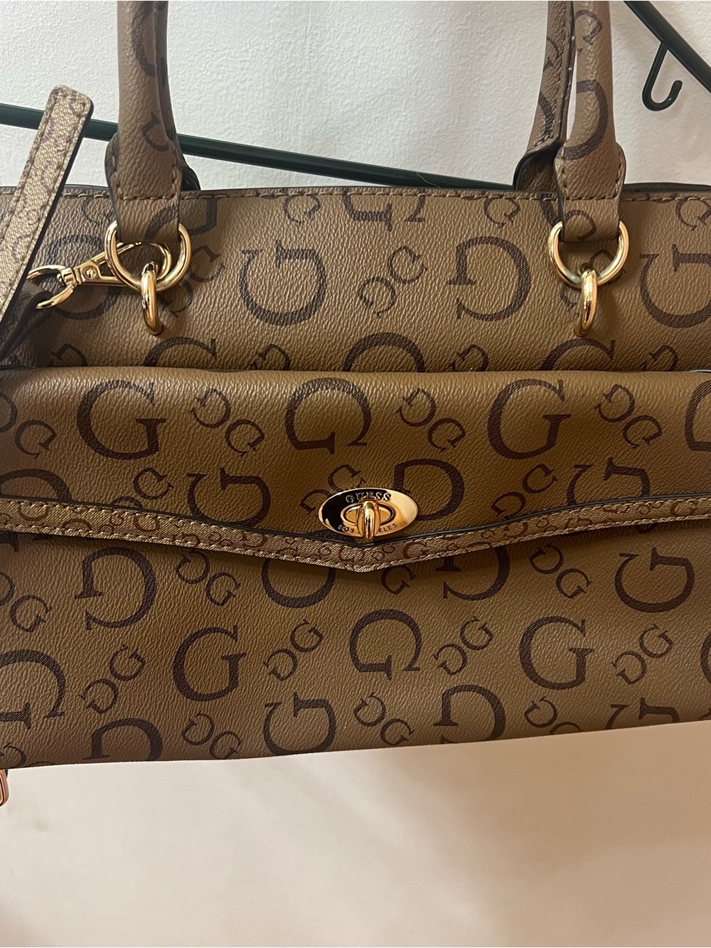 GUESS Factory Mandarina Logo Compartment Satchel - Picture 2 of 12